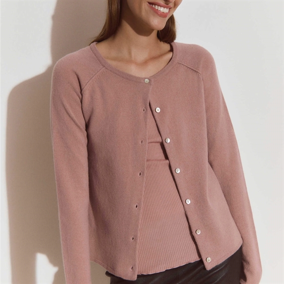 Rosemunde RWLaica LS O-Neck Cardigan, Woodrose